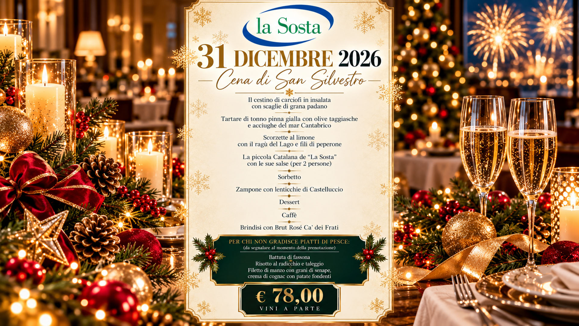 Menù di San Silvestro 2026